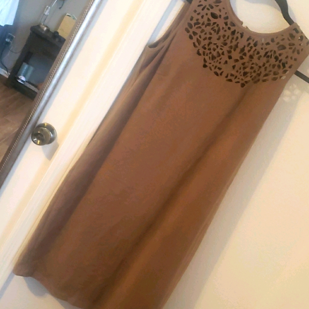 Faux Leather Dress